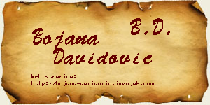 Bojana Davidović vizit kartica